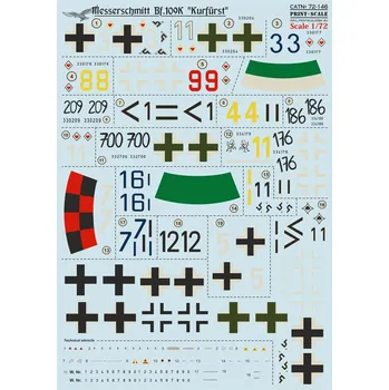 Plastikový model Print Scale 1/72 Messerschmitt Bf 109 K (wet decals)