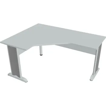 Kancelářský vozík HOBIS kancelářský stůl pracovní tvarový, ergo pravý - CEV 60 P, šedá + doprava zdarma