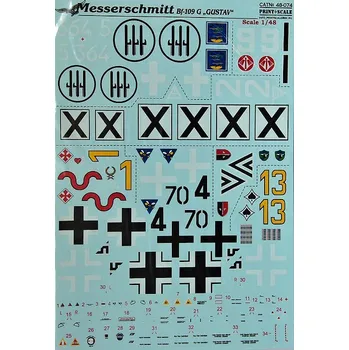 Plastikový model Print Scale 1/48 Messerschmitt Bf-109G Gustav (wet decals)