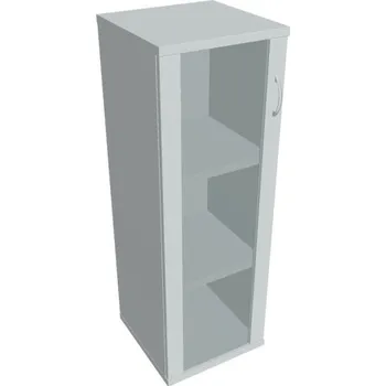 Kancelářský vozík HOBIS skříň policová dvéřová - S 3 40 02 L, šedá + doprava zdarma