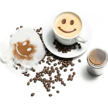 Šablony na kávu, Sada 16 ks, zdobící sítko