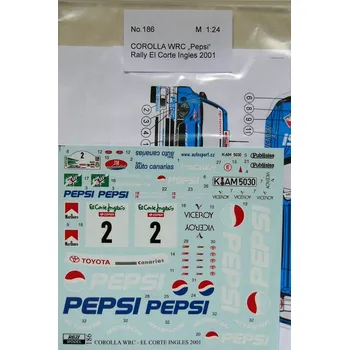Plastikový model Reji model 1/24 COROLLA WRC Pepsi Rally El Corte Ingles 2001
