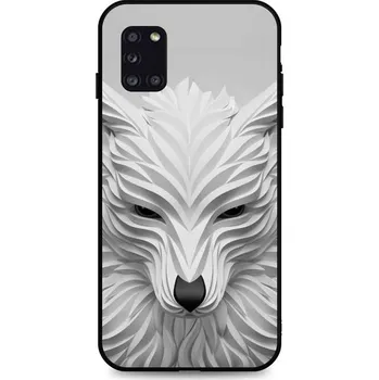 Pouzdro na mobilní telefon Kryt Samsung A31 pevný Bílý vlk (obal neboli pouzdro na Samsung A31)