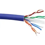 goobay Kabel UTP kulatý, kat. 6a, Eca, LSOH, 100m, drát, modrý (96096) - 21.92.0909