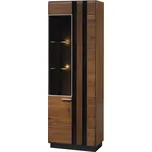 Vitrína PORTI P-10 levá, antický dub, sklo, masivní konstrukce