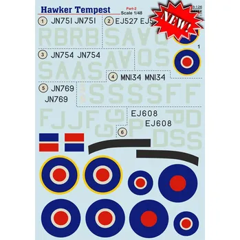 Plastikový model Print Scale 1/48 Hawker Tempest Part 2 (wet decals)