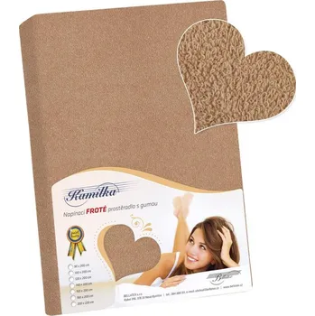 Prostěradlo Prostěradlo froté 200x220 cm oříšková