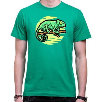 Pánské tričko Tričko - Chameleon, Barva látky růžová , Střih Dámsky, Velikost XS