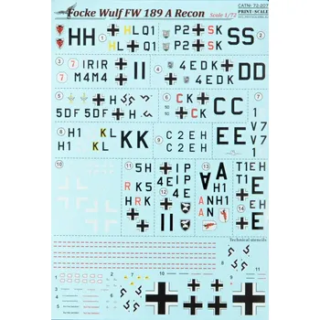 Plastikový model Print Scale 1/72 Focke Wulf Fw 189A Recon (wet decals)