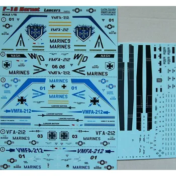 Plastikový model Print Scale 1/72 F-18 Hornet 'Lancers' (wet decals)