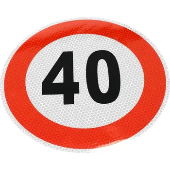 Samolepicí dekorace na vozidlo Samolepka rychlosti 40 km reflexní (průměr 200mm)