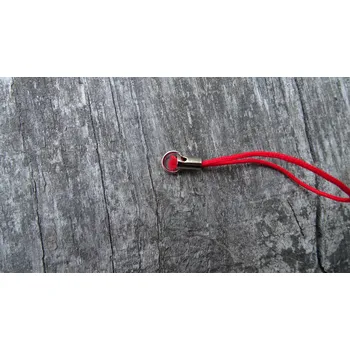 Materiál na výrobu šperku šňůrka na mobil 5 cm červená