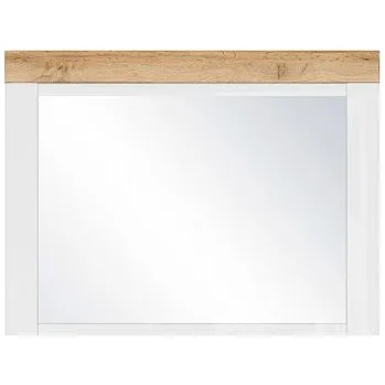 Zrcadlo HOLTEN zrcadlo LUS, bílá/dub wotan/bílý lesk