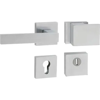 Dveřní kování TI - CUBO/SQUARE - HR 3230/2275Q Provedení: klika/klika PLUS + PZ otvor pro vložku, Povrch: OCS - Chrom broušený ( 96 ) 8584138137972