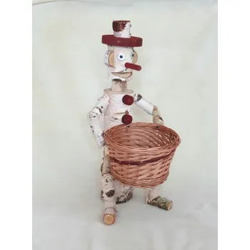 Březový klaun -proutěný květináč