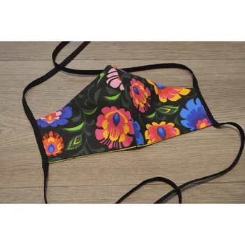 rouška Šárka Lipčáková Dámská tvarovaná rouška s kapsou na filtr Folklór