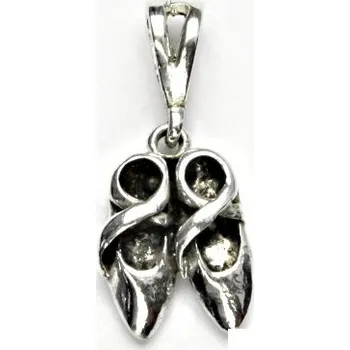 Přívěsek Stříbrný přívěsek, botičky, přívěšek ze stříbra, stříbro, 3,56 g