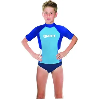 Neoprenový oblek Tričko MARES RASH GUARD - Krátký Rukáv - Chlapecké 8 - 13 Let M / 10 - 11 let