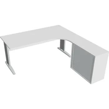 Kancelářský vozík HOBIS kancelářský stůl pracovní, sestava levá - CE 1800 HR L, bílá + doprava zdarma
