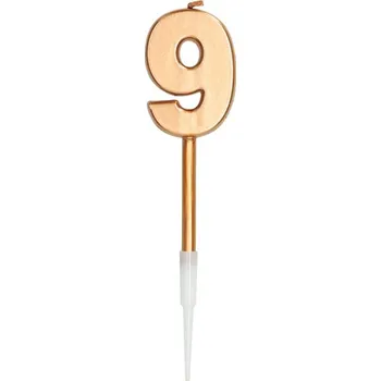 Dortová svíčka Folat SVÍČKA bronzová metalická 9