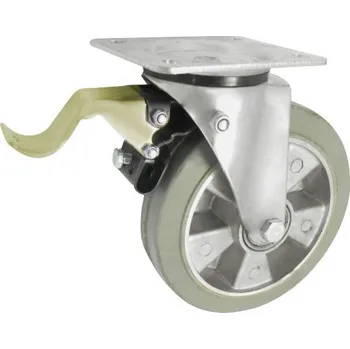 Pojezdové kolečko Pryžové kolo 200 mm otočná vidlice s deskou