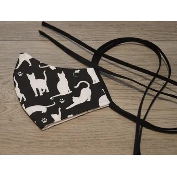 rouška Šárka Lipčáková Dámská tvarovaná rouška s kapsou na filtr Kočky