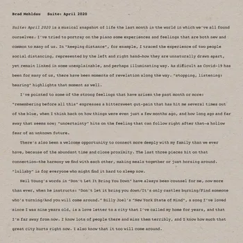 Zahraniční hudba Brad Mehldau : Suite: April 2020 LP