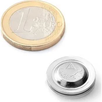 Dekorativní magnet Magnetická jmenovka kulatá, kov + magnet