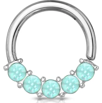 Piercing Šperky4U Piercing kruh s kameny 1,0 x 10 mm - K01052-B