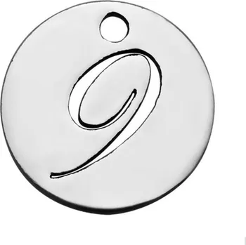Šperk Šperky4U Drobný kulatý ocelový přívěšek - číslice - OK1172-9