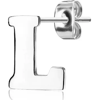 Šperk Šperky4U Ocelová náušnice 1ks - iniciála - OPN1700-L