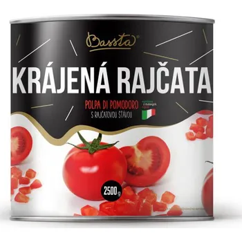 Rajčata krájená 2500 g Bassta