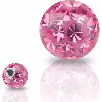 Piercing Šperky4U Náhradní kulička s krystaly Swarovski®, 5 mm, závit 1,6 mm - ND01023-05-P