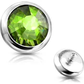 Piercing Šperky4U Ozdobný kamínek k mikrodermálu, průměr 4 mm, - MD018-04G