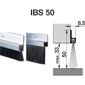 Drátěný kartáč Kartáč IBS 50 250cm (Kompletní kartáč s přímou AL lištou 20mm a polyprop. vlasem)