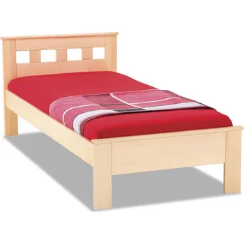 Postel Krajča Jednolůžková postel z masivu Viola 90 x 200 cm Povrchová úprava dřeva: Bezbarvý olej OSMO, Druh dřeva: Borovice