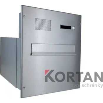 Poštovní schránka 1x poštovní schránka B-242 k zazdění do sloupku + čelní deska s 1x zvonkem a HM ABB - NEREZ