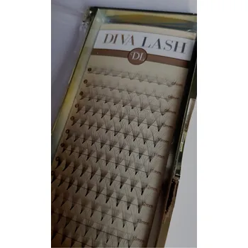 Umělé řasy Diva LASHES ROOTHLESS 10D D - 0,05 MIX MEGA VOLUME