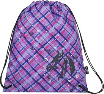 školní sáček Bagmaster Galaxy 7B sáček na přezůvky fialový/růžový