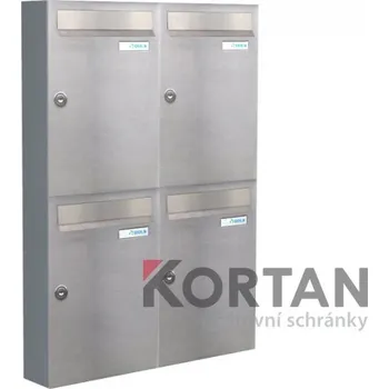 Poštovní schránka Poštovní schránka C-01 - na stěnu - NEREZ / šedá