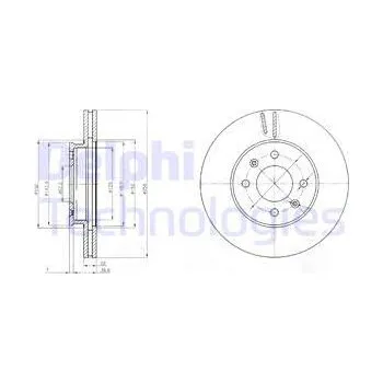 Brzdový kotouč Brzdový kotouč DELPHI BG4096