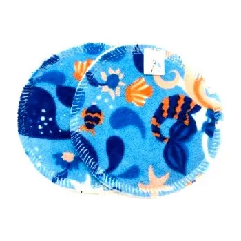 Vložka do podprsenky Breberky BIO Vložky do podprsenky - Mořská panna na modré (bambusové froté)