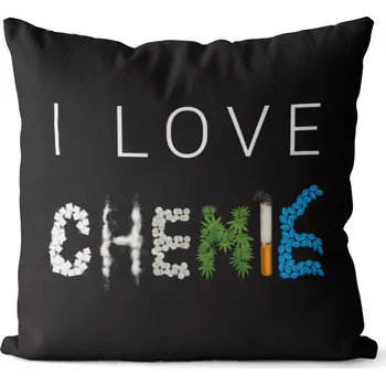 Dekorativní polštářek Polštář Chemie (Velikost: 40 x 40 cm)