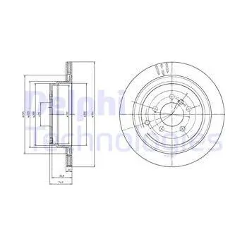Brzdový kotouč Brzdový kotouč DELPHI BG4021C
