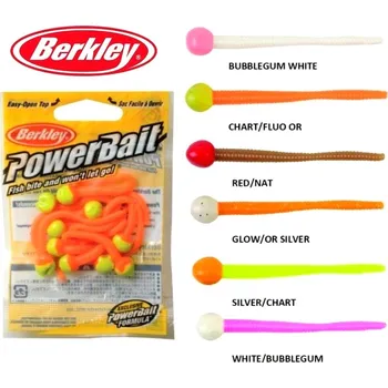 Umělá nástraha Berkley PowerBait Mice Tail twister (myší ocásek) 7,5 cm - 13 ks barva: Orange Silver Chartreuse