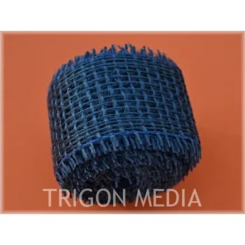 Jutový dekorační pásek tmavě modrý 3m/4cm