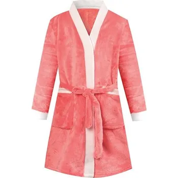 Dívčí oblečení Čína Dětský jednobarevný župan Věk: 4T, Barva: Oranžová