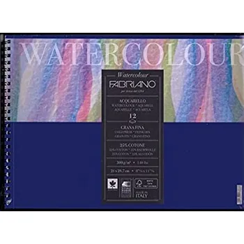Blok spirálový akvarelový 300g Fabriano Watercolour - 21x29,7cm, 12 listů