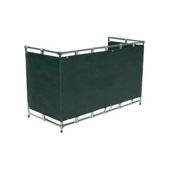 Balkonová zástěna - zelená netkaná textilie, 1,0x7m (Netkaná textilie na balkón s oky pro upevnění)