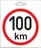 Compass Samolepka omezená rychlost 110 mm, 100 km/h  